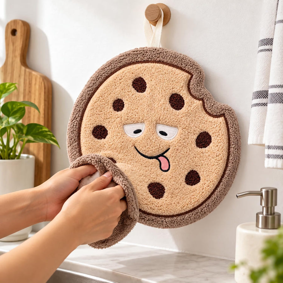 Cokkie Shaped Hanging Towels Set of 2 (Brown)