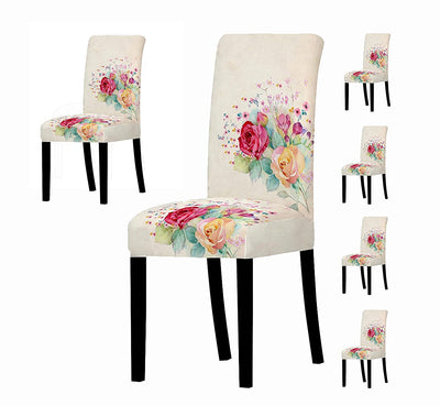 Printed Chair Cover - White Rose