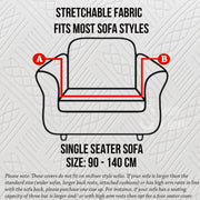 Universal Jacquard Fabric Sofa Cover- Smoke