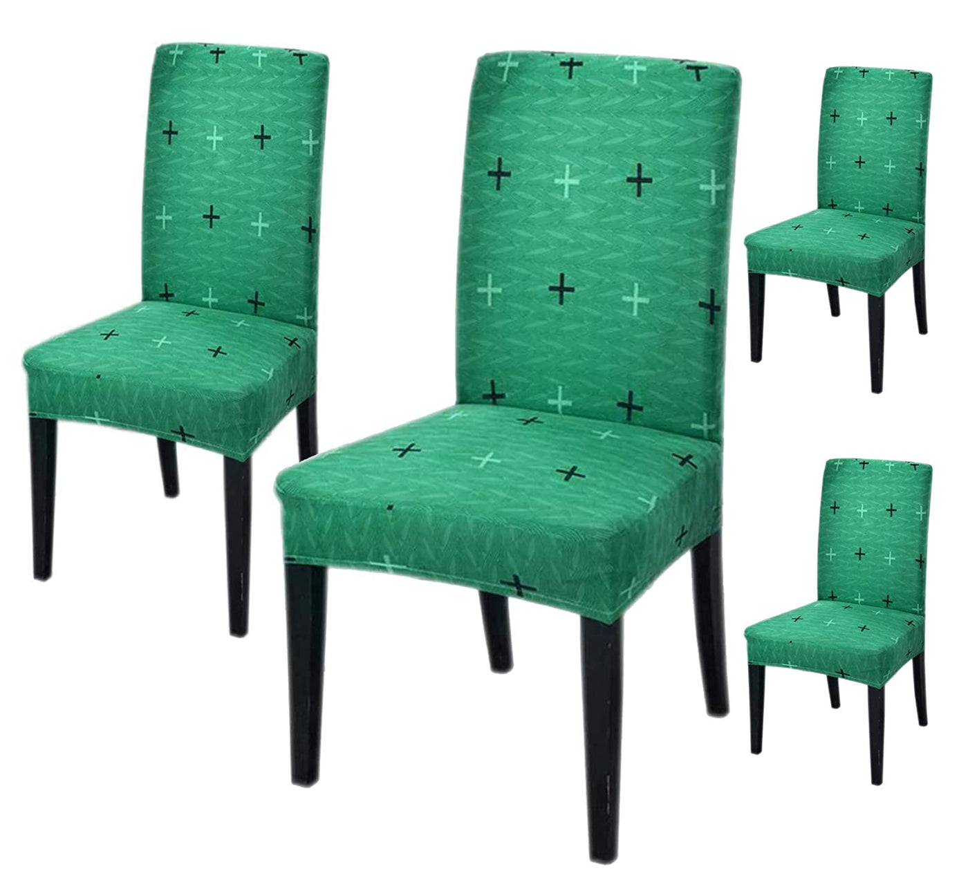 Printed Chair Cover- Green Plus