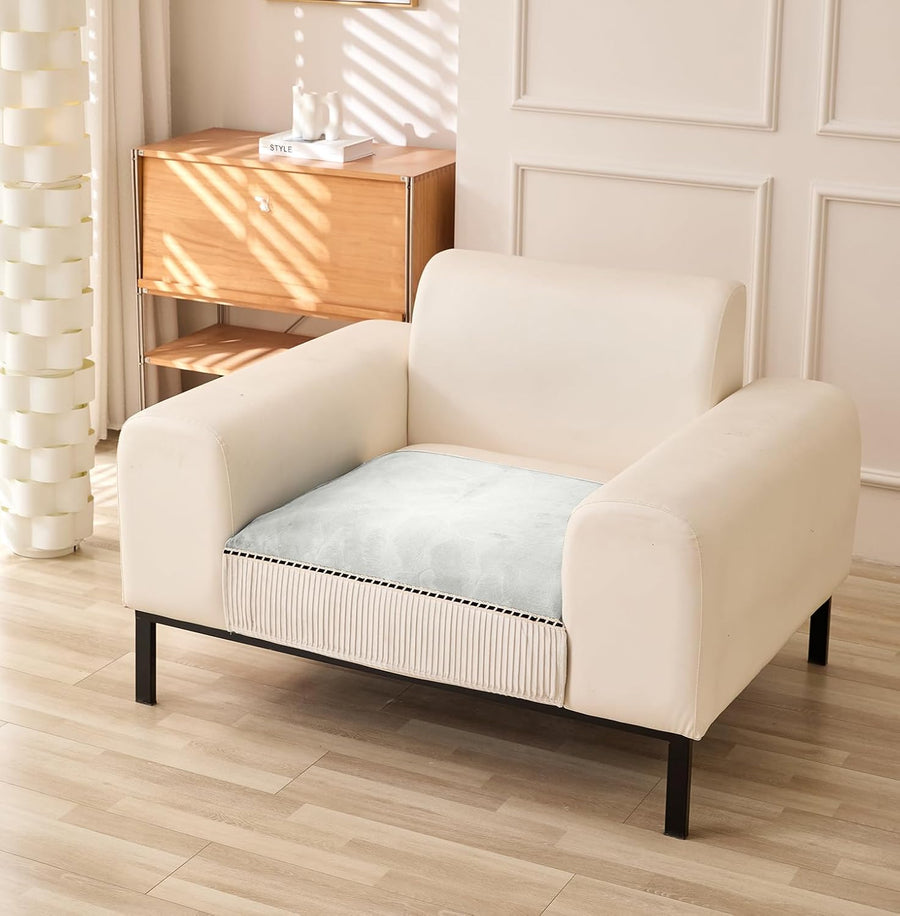 Sofa Cover Mat Autumn Pattern Chenille Fabric (Grey)