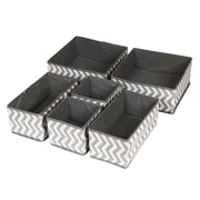 Set of 6 Foldable Storage Box Drawer Divider Organizer Basket Bins