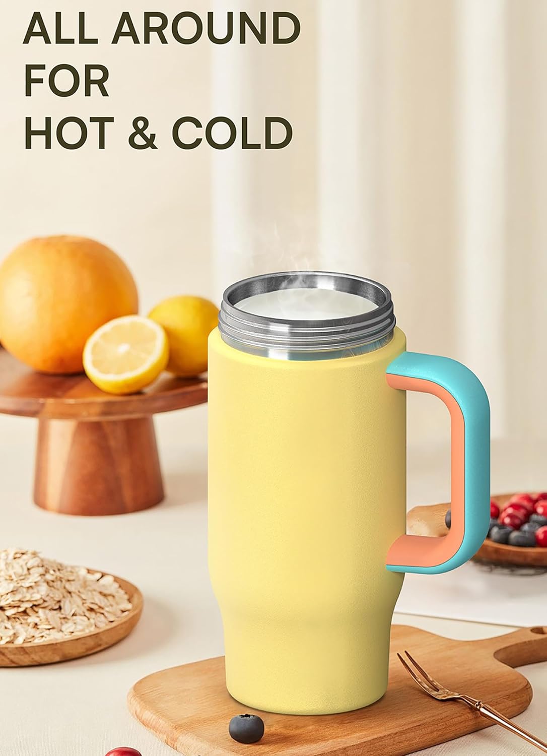 530ML Kids Tumbler Stainless Steel with Handle & Lid