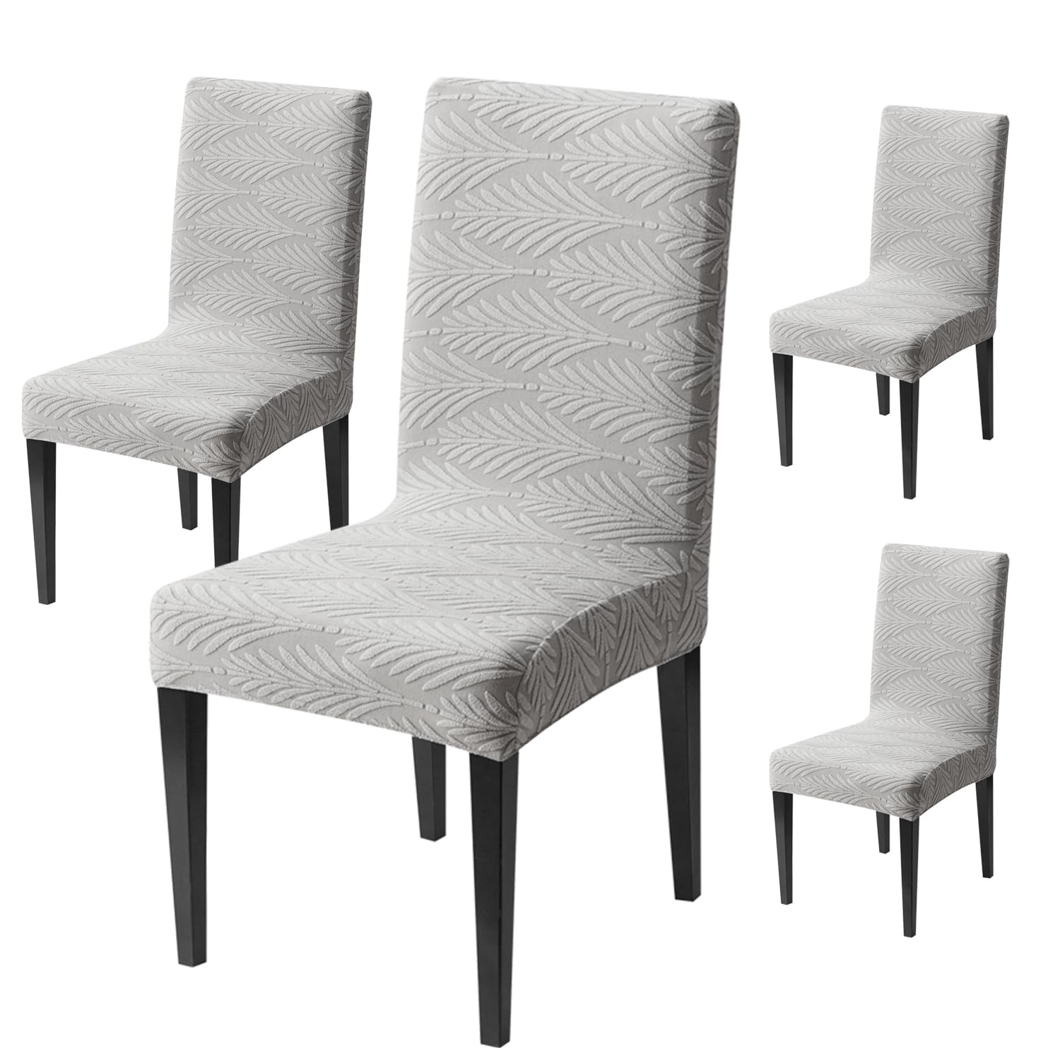 Universal Fit Modern Stretch Chair Cover – 220 GSM Jacquard Fabric (Grey)