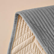 Sofa Covers Mat Velvet Herringbone Chenille Fabric (Grey)