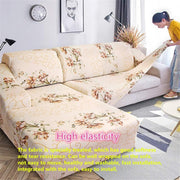 Universal 140 Gsm Sofa Covers L - Shape Slipcover 2Pcs (Beige Marigold)