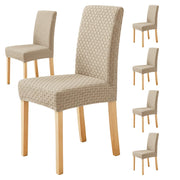 Stylish Jacquard Dining Chair Cover – 220 GSM Stretch Fabric,(Khaki)