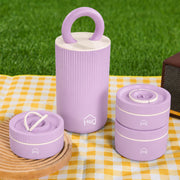1400ml 304 Stainless Steel Lunch Box, 3 Containers