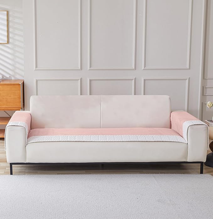 Sofa Covers Corduroy French Style Sofa 1/2/3/4 Seater (Peach)