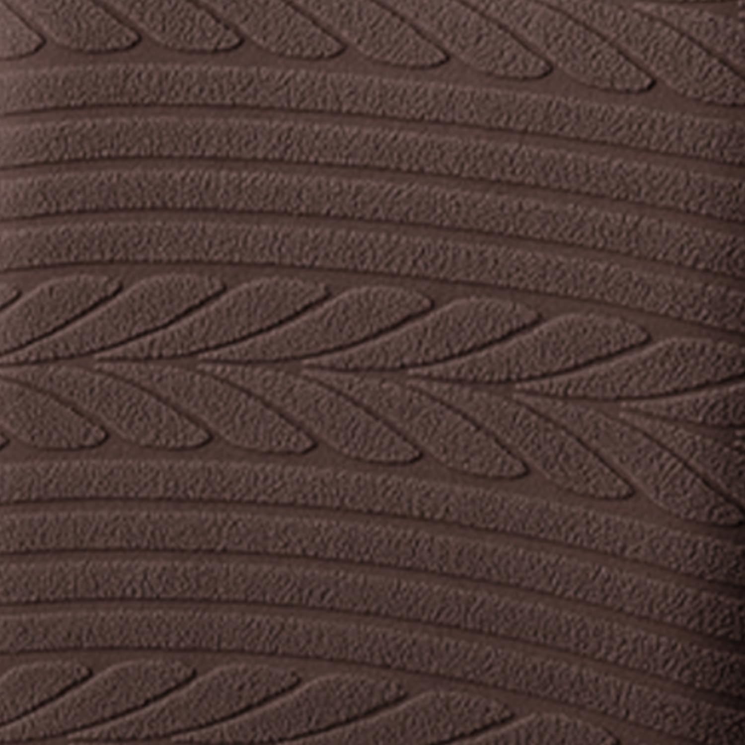 Flexible Stretch Dining Chair Cover 220 GSM Jacquard Fabric Universal Fit (Brown)