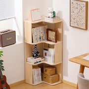 Bamboo 3-Tier Corner Storage Rack - Beige