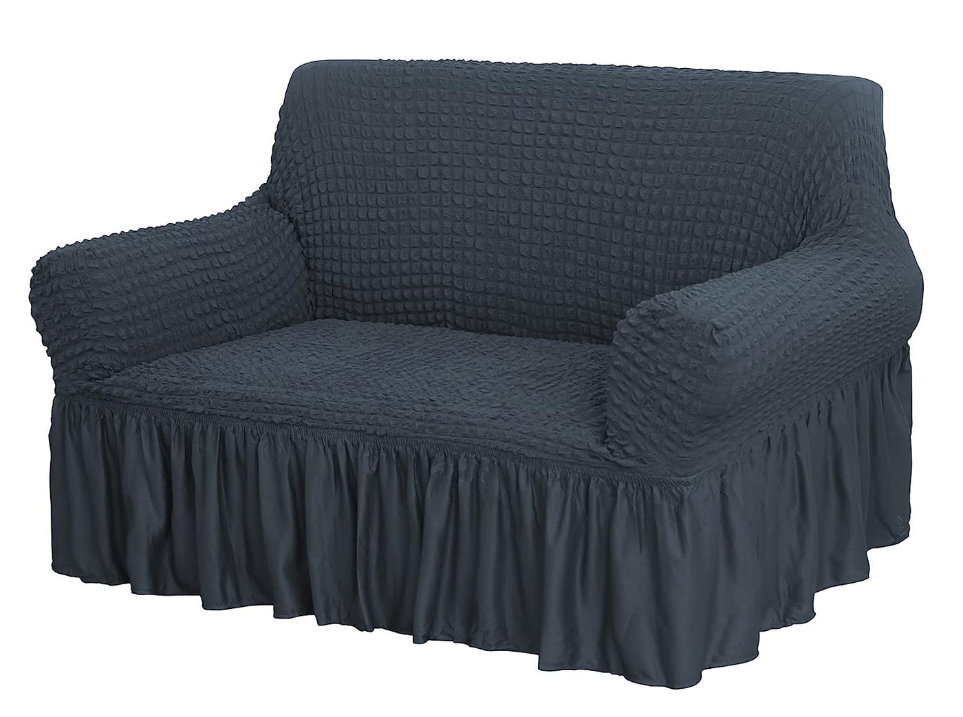 Bubble Frill Couch Cover-Grey