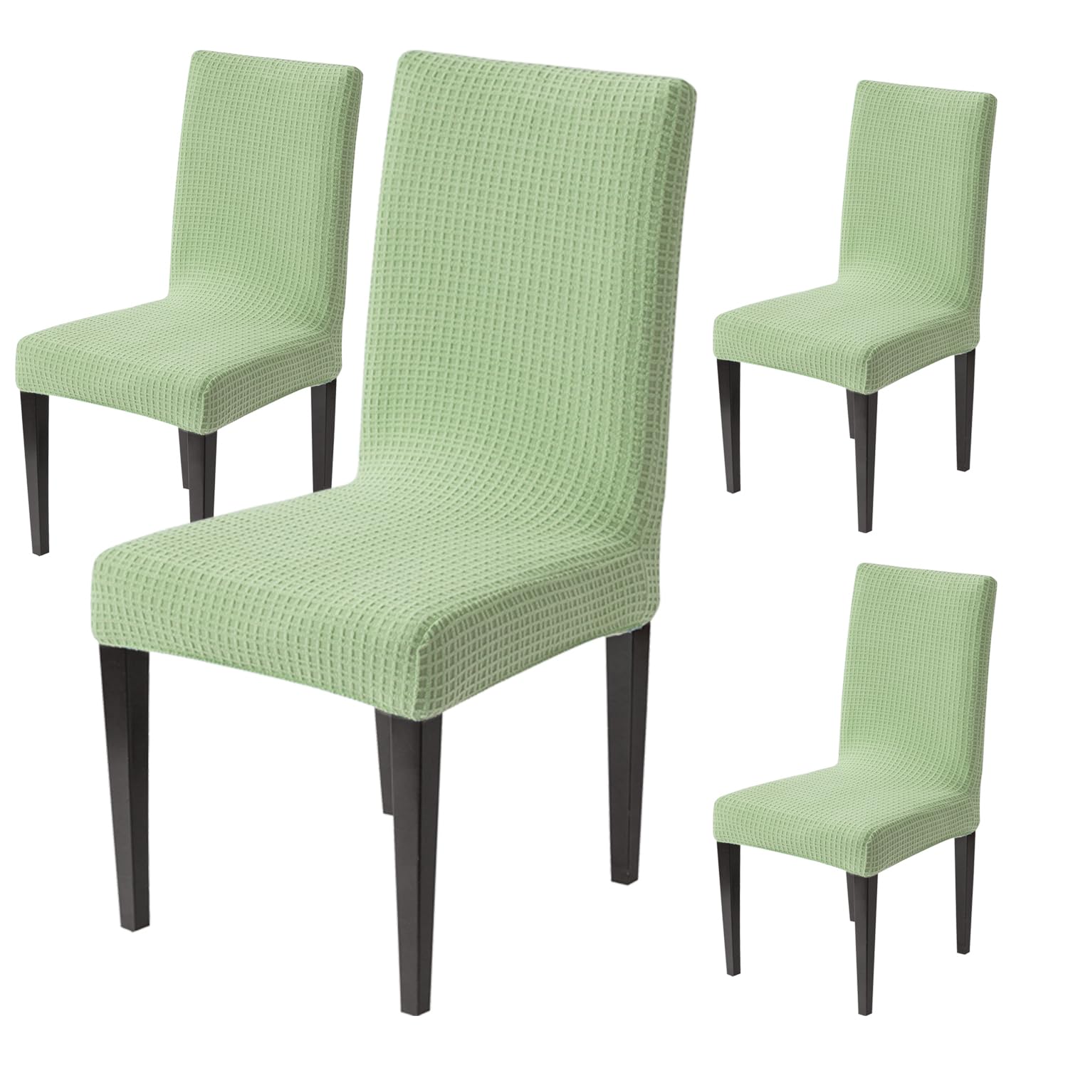 Decorative Dining Chair Cover – 220 GSM Stretch Jacquard Fabric (Green)