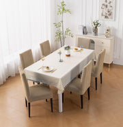Premium Stretch Chair Cover – 220 GSM Jacquard Fabric (Khaki)