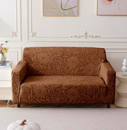 Universal Jacquard Waterproof Camellia Fabric Sofa Cover (Camel)