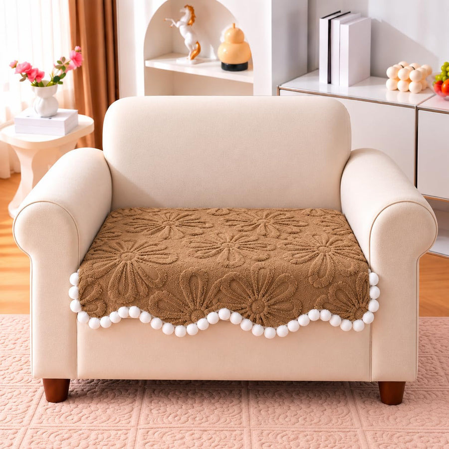 Kinaara Luxury Chenille Sofa Mat - Tan