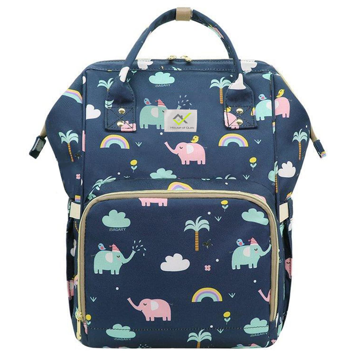 Baby Diaper Bag Maternity Backpack (Elephant Printed)
