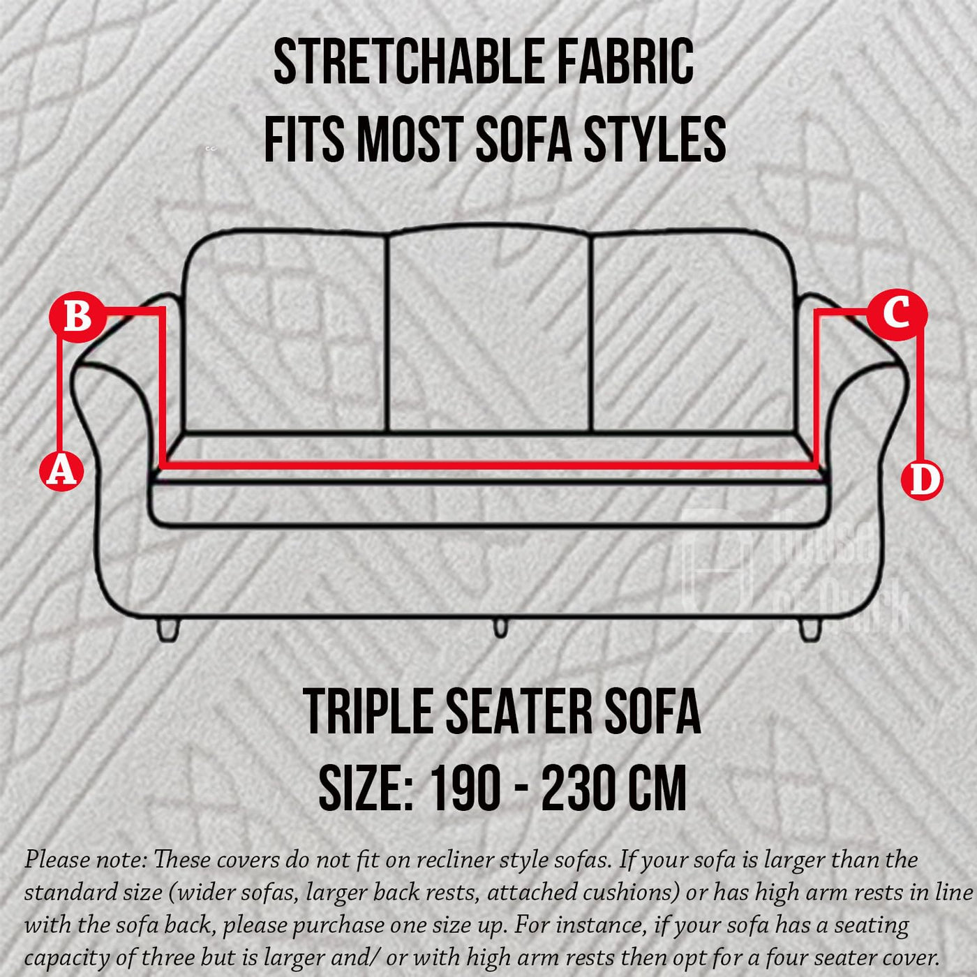 Universal Jacquard Fabric Sofa Cover- Smoke