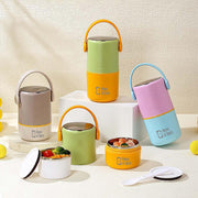 304 Stainless Steel Lunch Box - 820ml Double-Layer