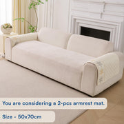 Glacier Series Quilted Sofa Cover – Soft, non-slip & washable furniture protector- Vanilla