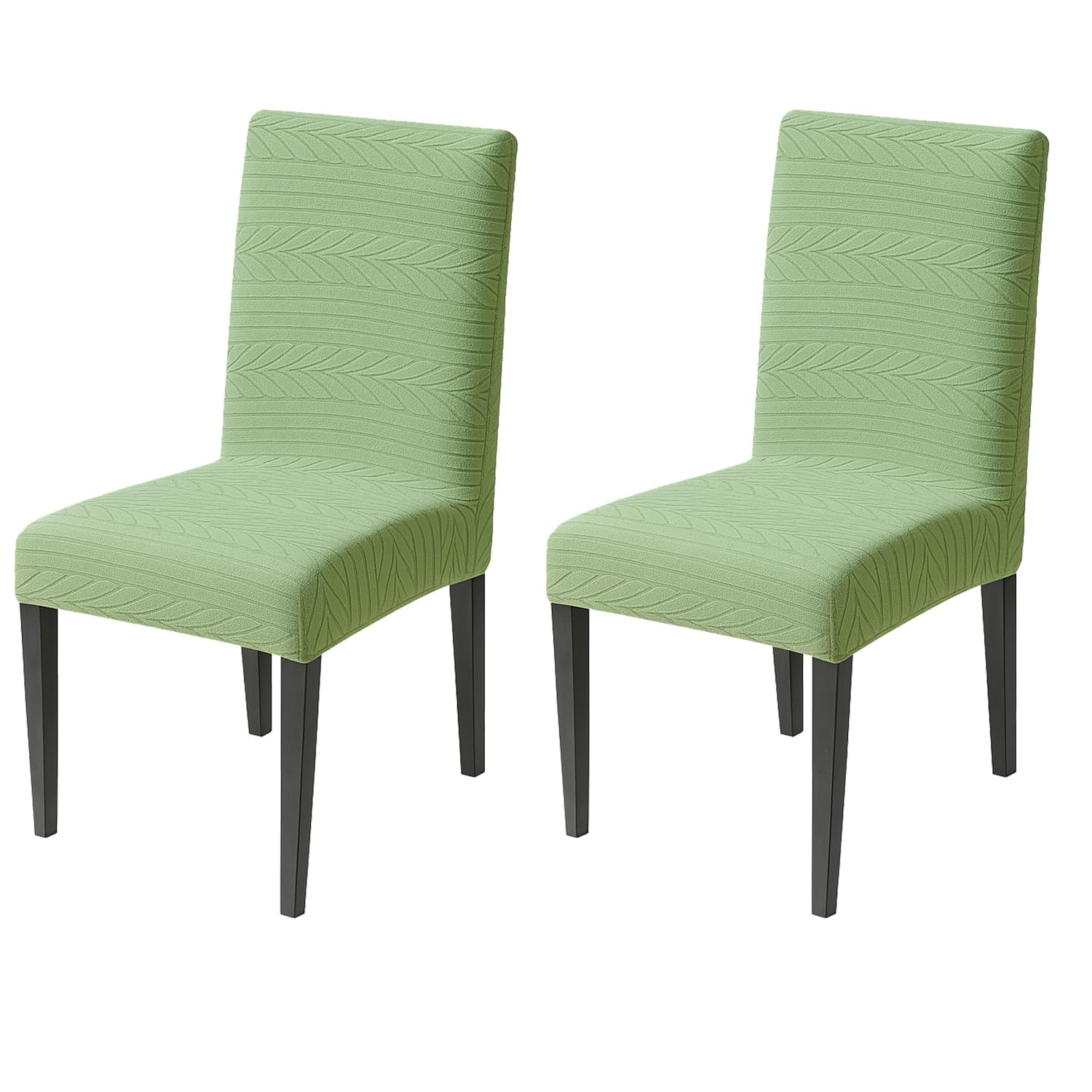 Flexible Stretch Dining Chair Cover – 220 GSM Jacquard Fabric (Green)