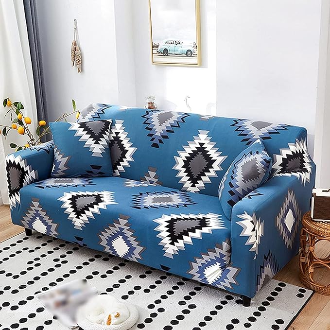 Universal Sofa Cover Big Elasticity Cover (Blue Current)