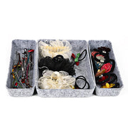 Felt Drawer Organizer, Rectangle Set of 3 Drawer Organizers Tray