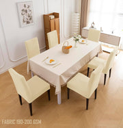 Stretchy Universal Jacquard Waterproof Sapphire Chair Cover (Beige)