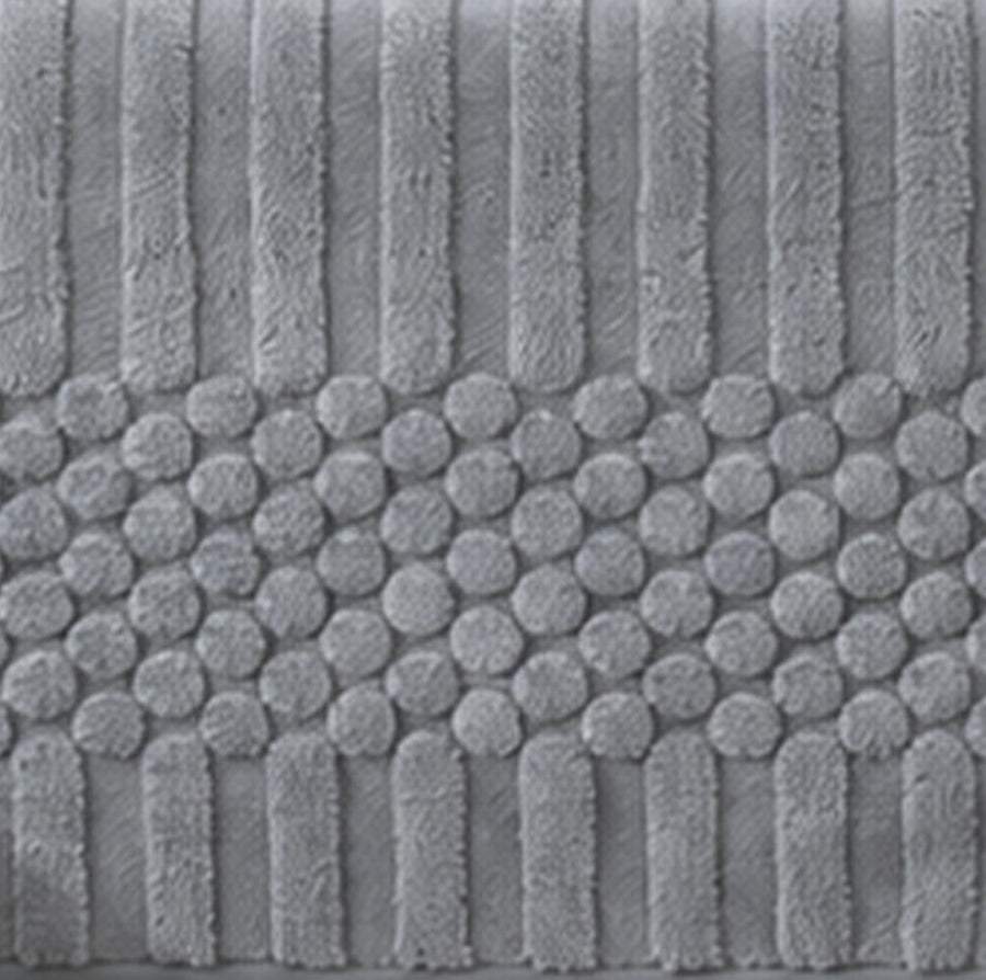 Ridge Plush Sofa Mat Design - Charcoal Soft Plush Fabric