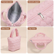 Heart Design Soft Insulated Lunch Bag