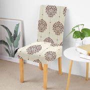 Elastic Chair Cover-Cream Brocade