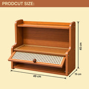 Bamboo Spice Rack Adjustable Multi-Layer - Brown