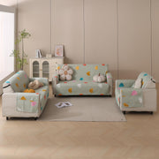 Polyester Sofa Cover Mat Reversible Couch Protector-Minty Hearts