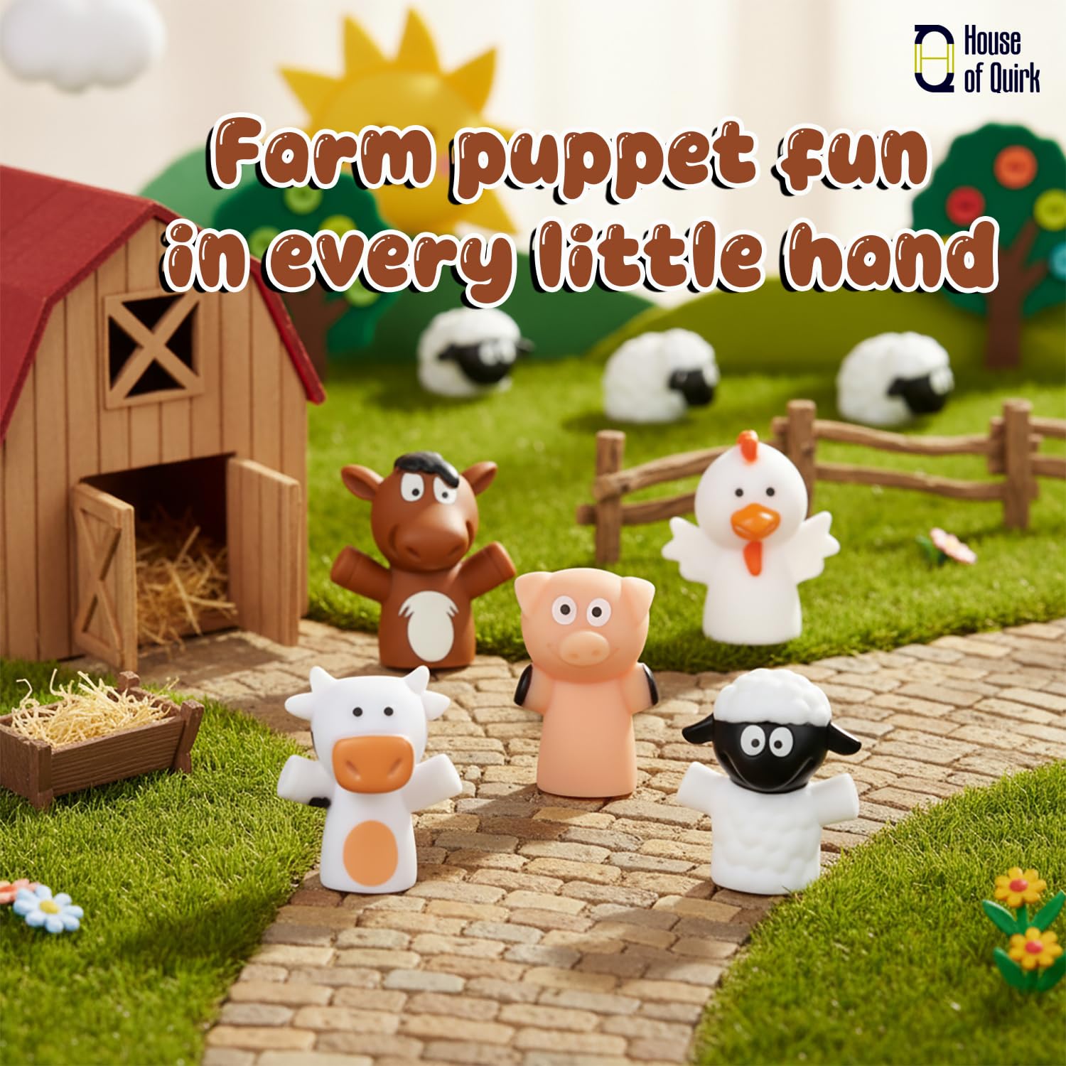 5-Piece Themed Finger Puppets Educational Kids Toy