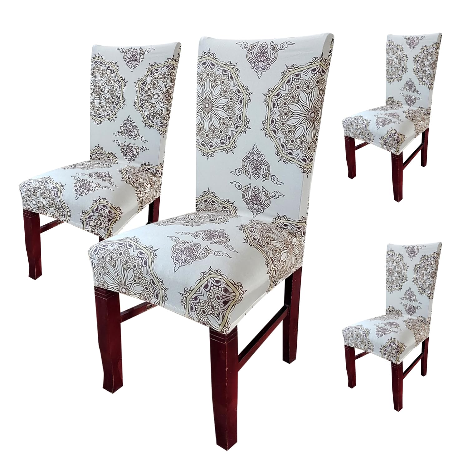 Elastic Chair Cover Stretch Removable Washable (Pista Geometric)