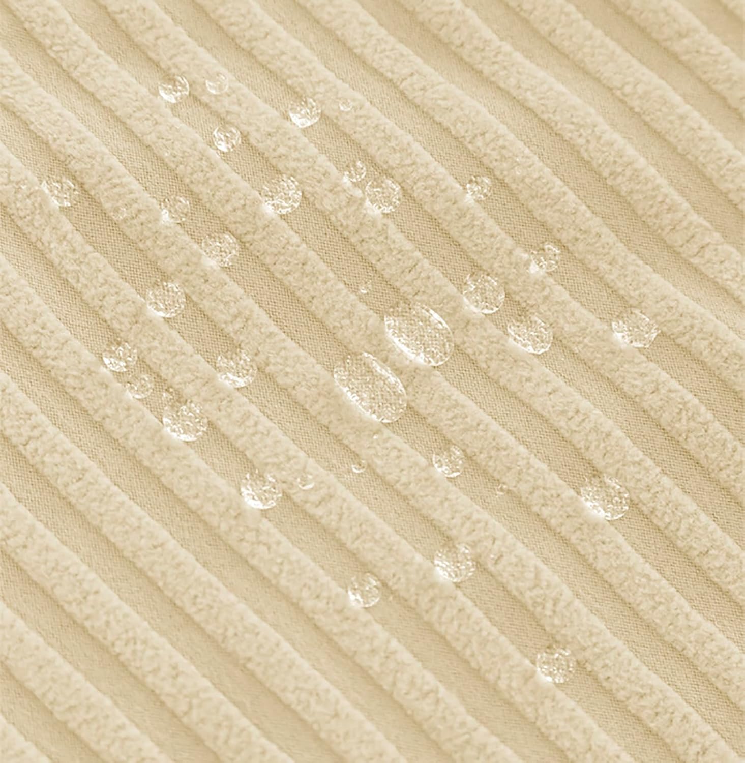 Stretchy Universal Jacquard Waterproof Sapphire Chair Cover (Beige)