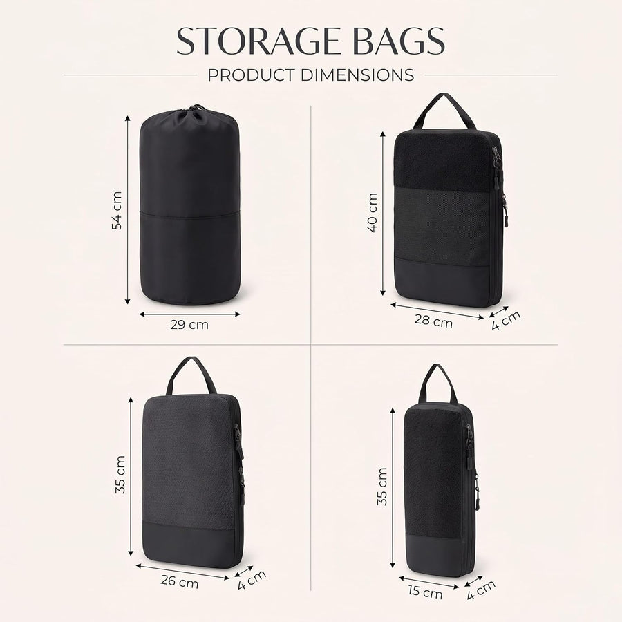 Travel Compression Packing Cubes Pack of 6