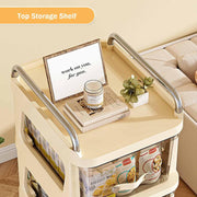 Slim Drawer Rolling Storage Cabinet – Plastic Organizer (Cream)