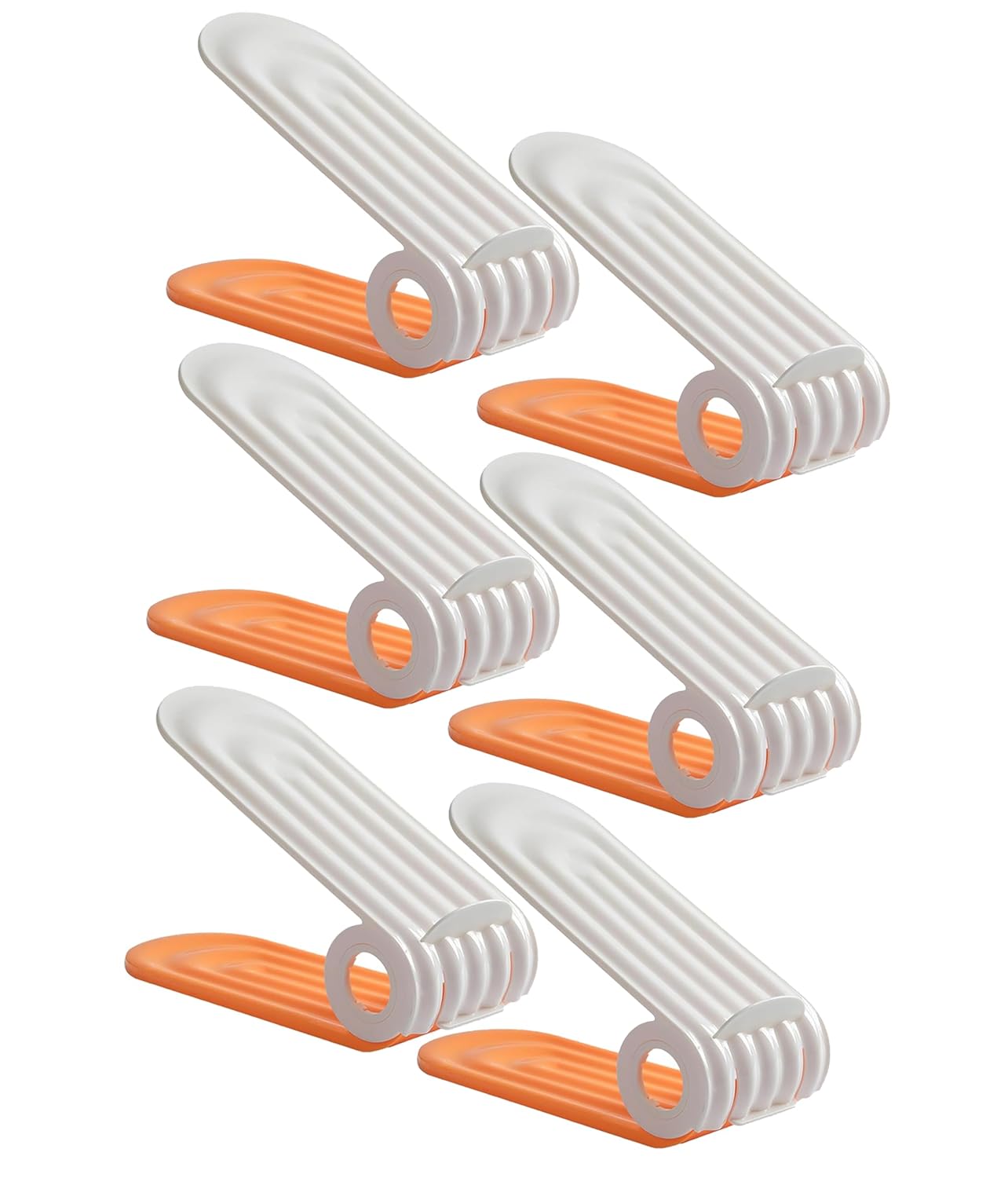 Shoe Slots Organizer Double Deck Shoe Holder- Orange