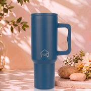 Stainless Steel Vacuum Tumbler with Straw and Lid & Handle - (1200 ML) (Solid colors)