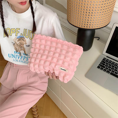 Makeup Bag Cute Makeup Bag Small Cosmetic Pouch - (Pink)