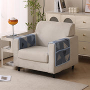 Reversible Printed Quilted Sofa Cover Mats for 1/2/3/4 Seater Sofa Cover- Blue Stone