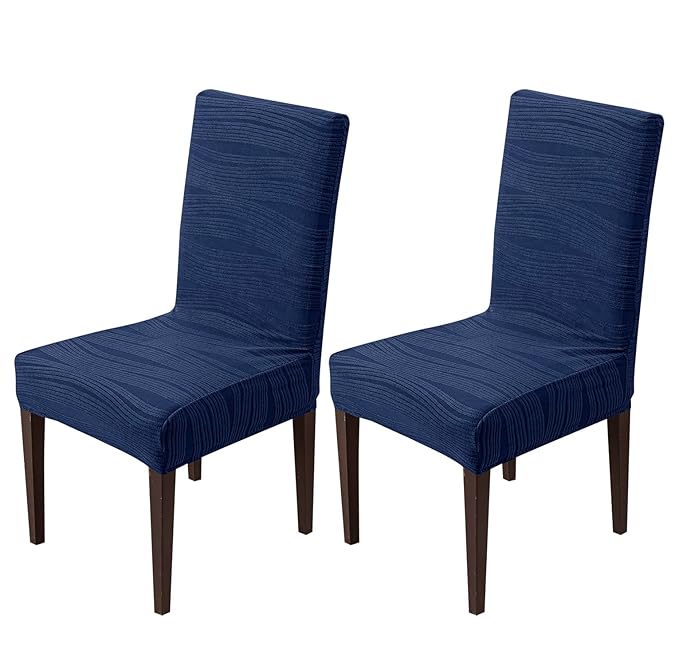 Stretchy Universal Jacquard Waterproof Chair Cover (Navy Blue)