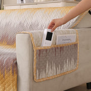 Polyester Sofa Cover Mat Reversible Couch Protector- Gold Tide