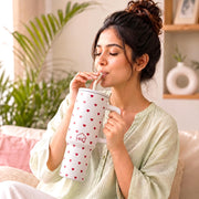 1200ML Stainless Steel Tumbler with Handle & Lid, 2 Straws