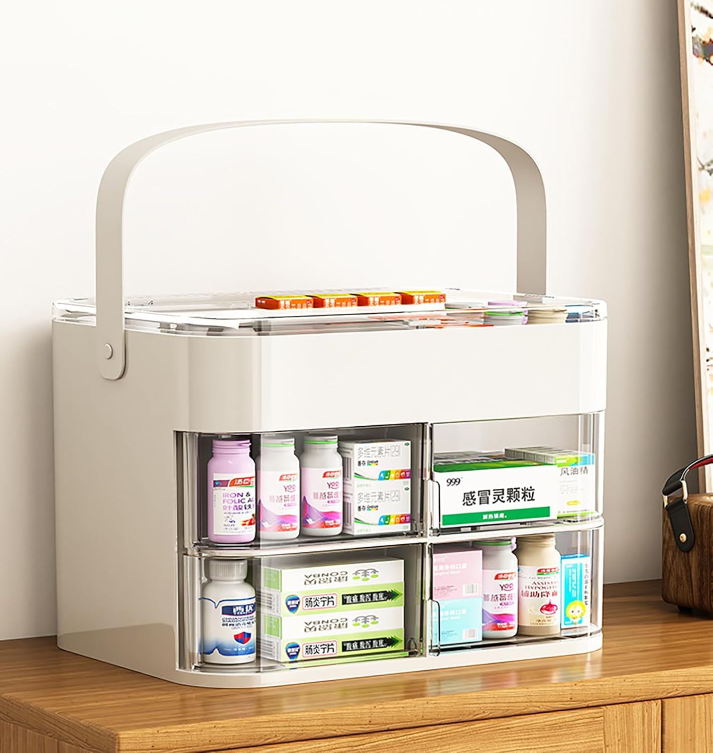 Large Capacity Multi-Layer Medicine Storage Box – Home & Family First Aid Organizer