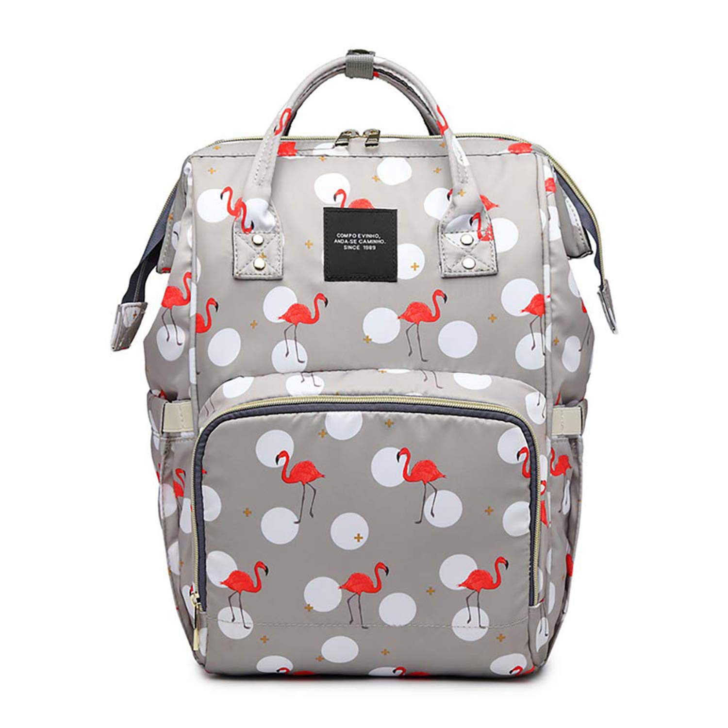 Baby Diaper Bag Maternity Backpack (Flamingo Printed)