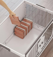 Storage Box Wardrobe with Wheels (45cm, White)