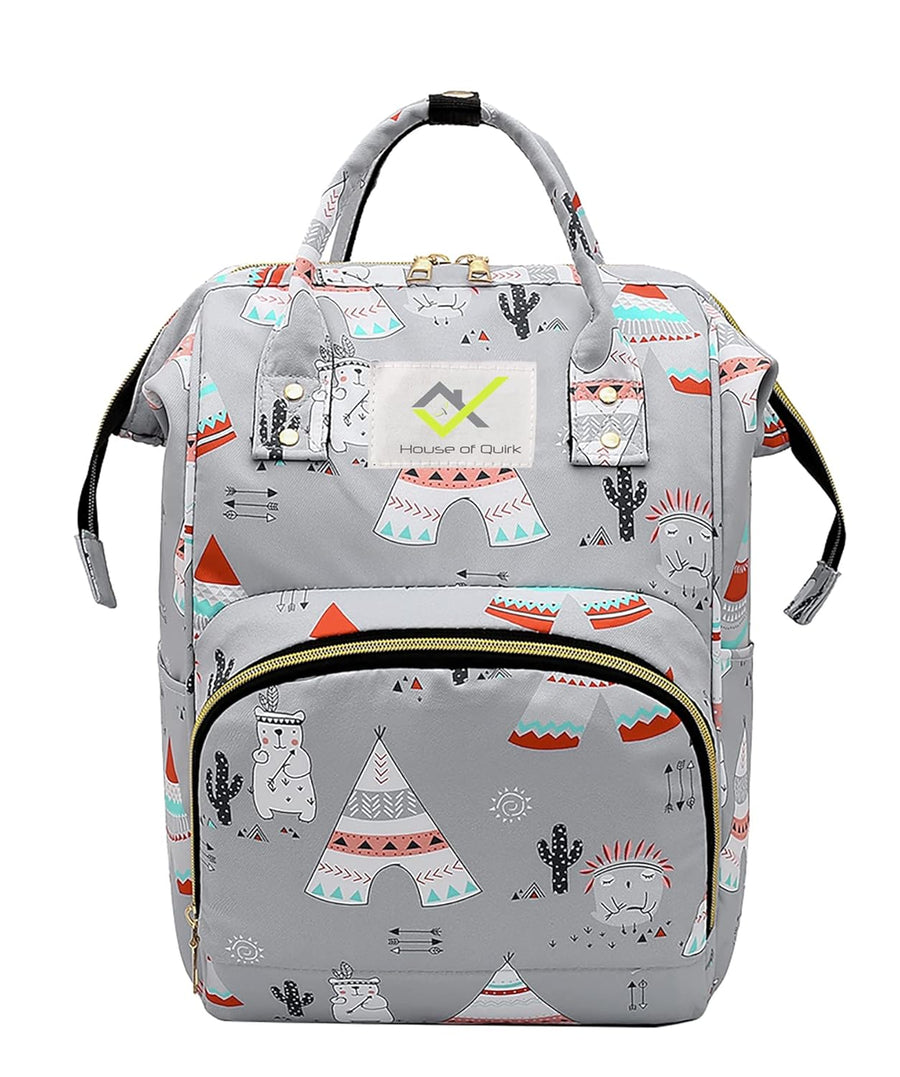 Baby Diaper Bag Maternity Standard Backpack (Grey Winter), 21 Litre