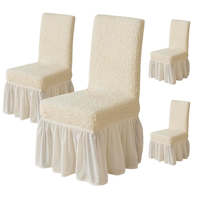 Italian Pattern 450 GSM Chair Cover (Cream)